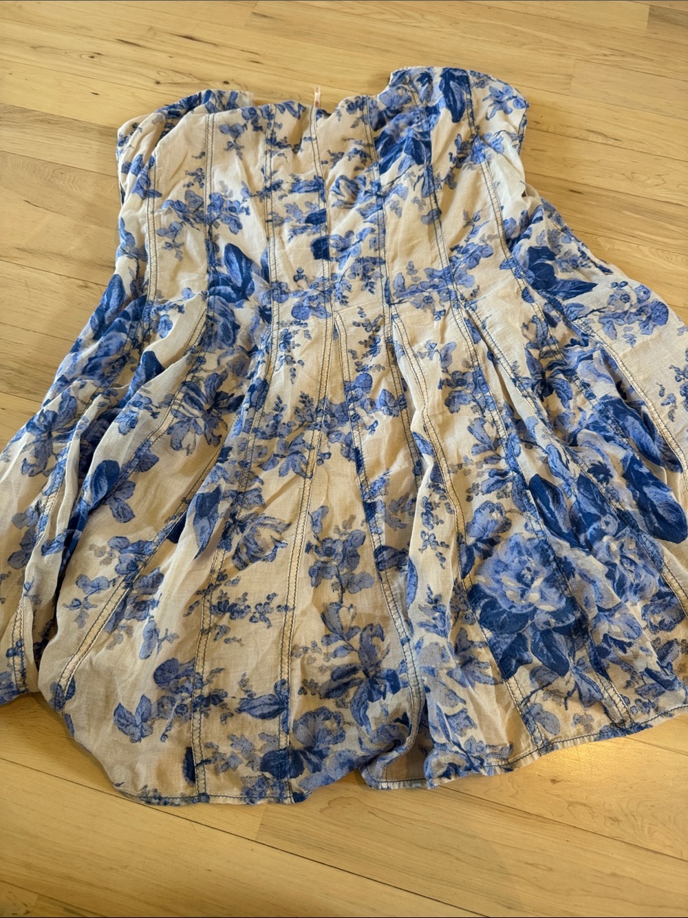Free People Sully Mini Dress-Floral-Boho-Western-Cotton-Pockets-M - Picture 8 of 8